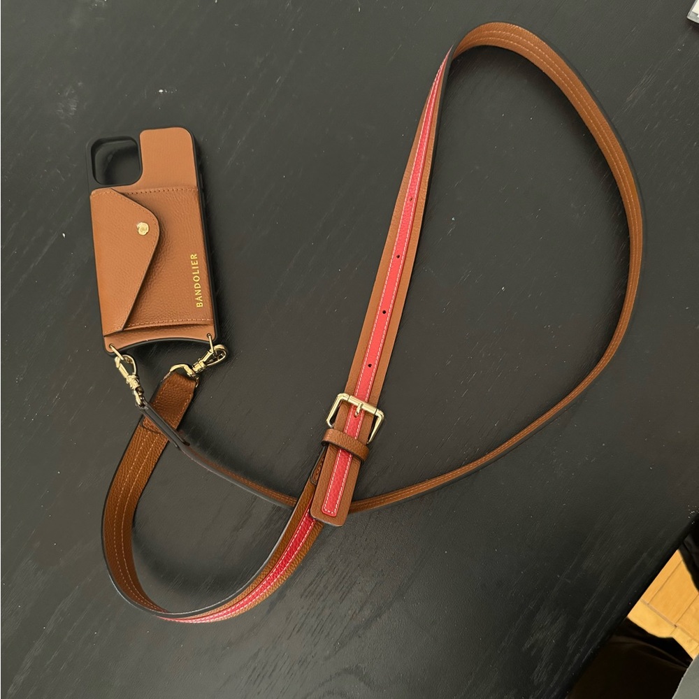 Bandolier iPhone 11pro cases brand new never used real leather black brown red